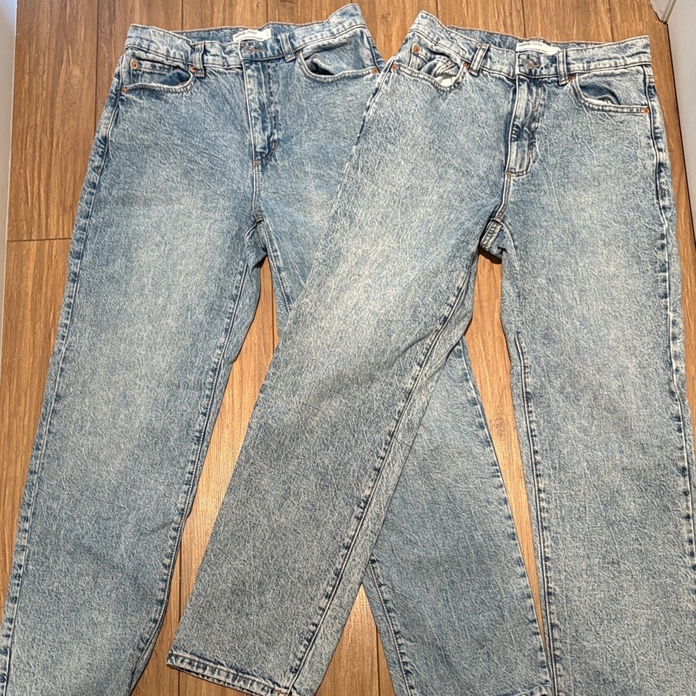 Garage Light Blue Straight Leg Jeans